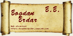 Bogdan Brdar vizit kartica
